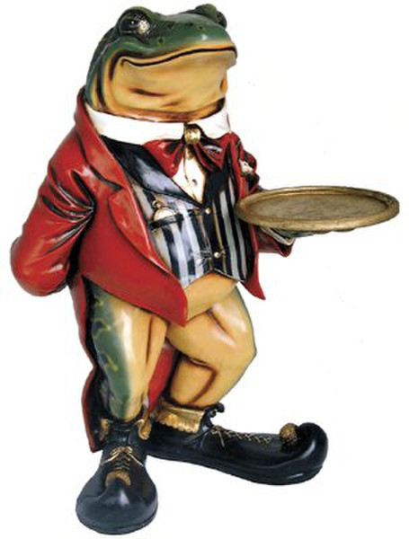 Frog Butler With Serving Tray Sculpture